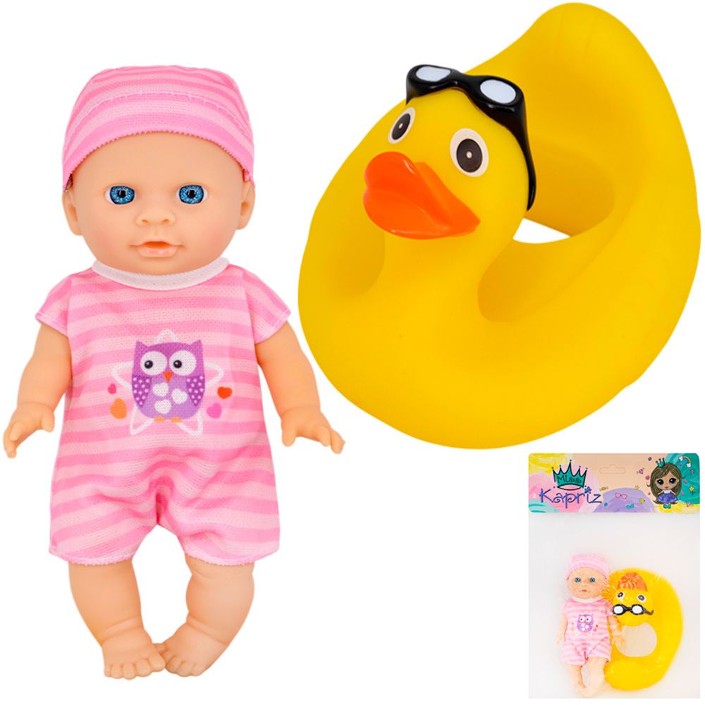 Пупс Miss Kapriz MK2518KA-B 17 см с кругом в пак.