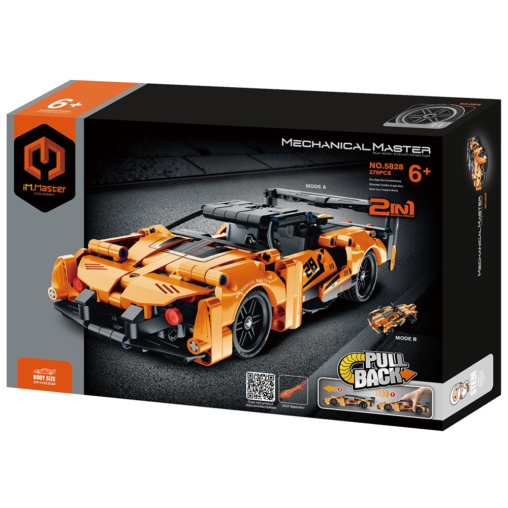 Конструктор 5828 Машина инерц. 434 дет. в коробке