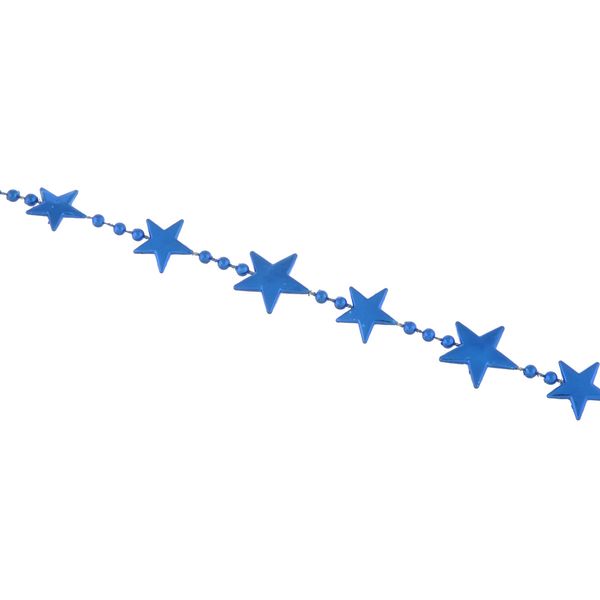 Новогоднее украшение бусы на ёлку синие Яркие звезды НУ-6746