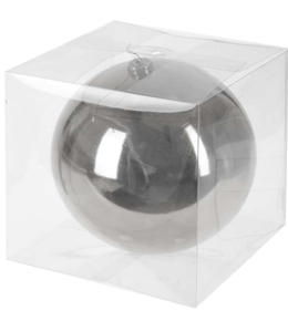 Ёлочный шар 15 см, Праздничное настроение,серебряный НУ-0502