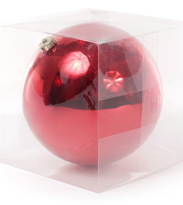 Ёлочный шар 20 см, Праздничное настроение, красный НУ-0503 (Вид 1)