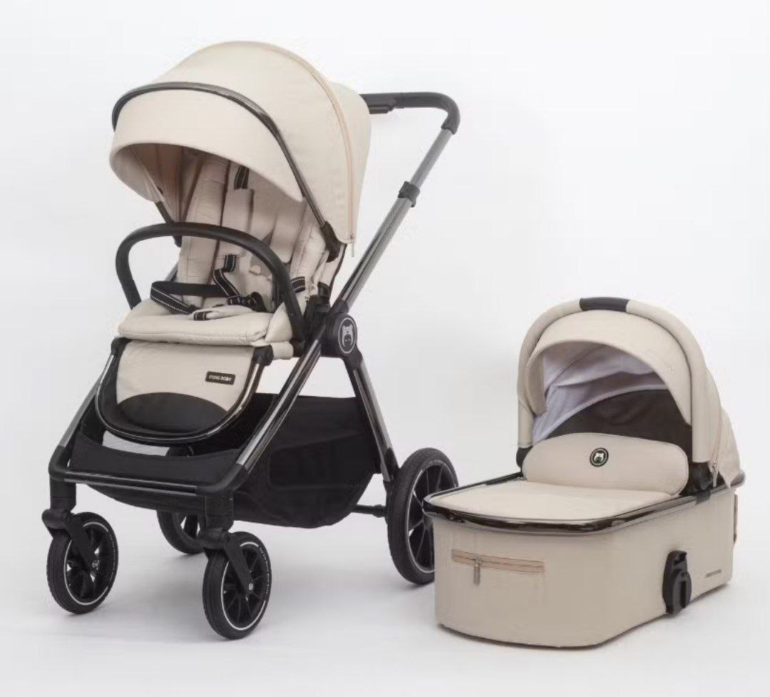 Детская коляска,цвет серый арт.K345 2 в 1  Ining baby (Вид 2)