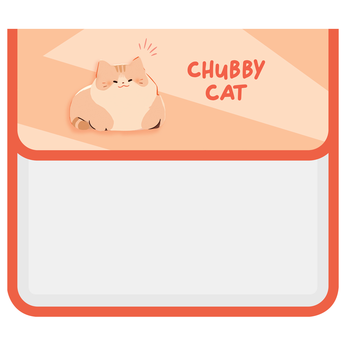 Папка для тетрадей 2 отделения, ArtSpace Chubby cat, А5, пластик, на липучке