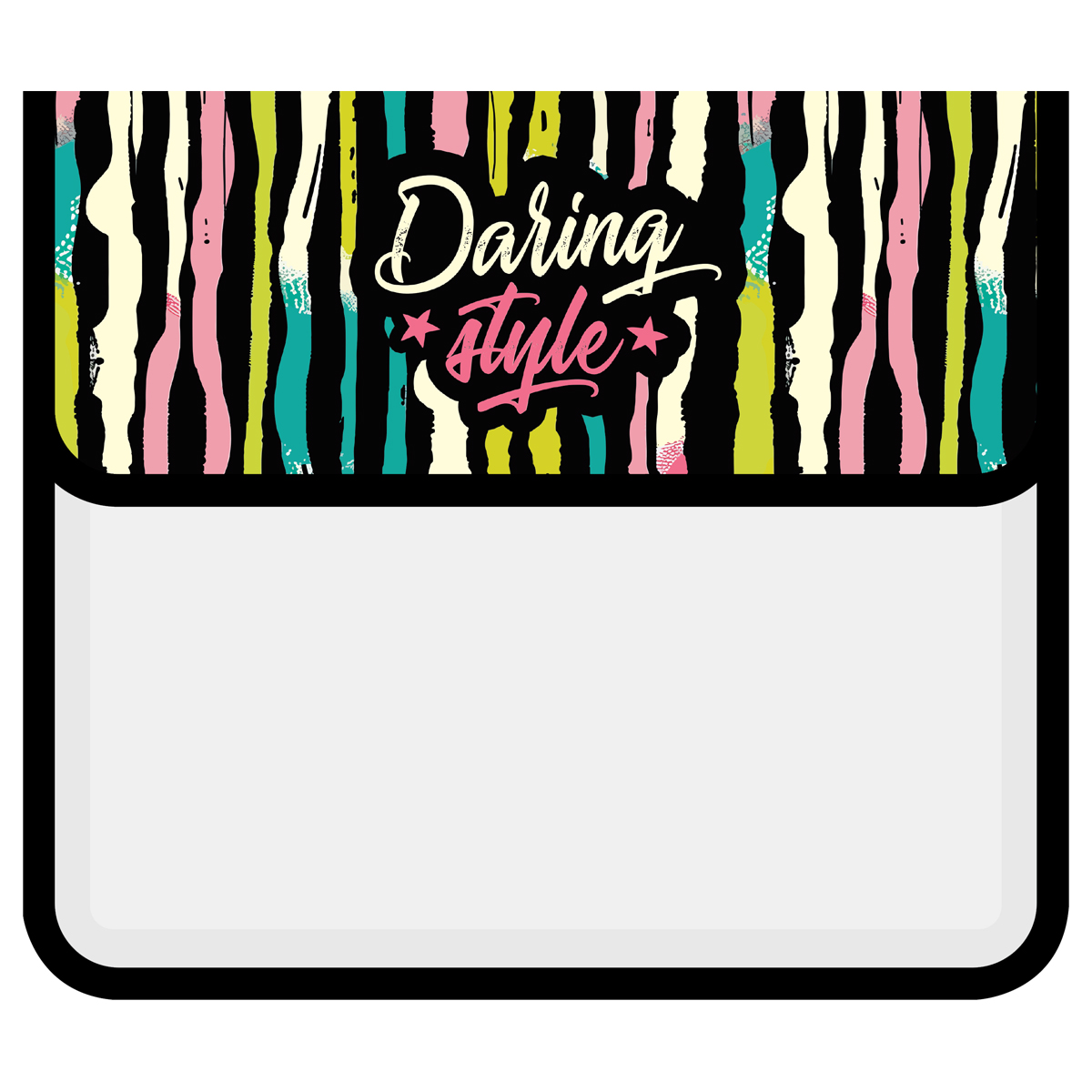 Папка для тетрадей 2 отделения, ArtSpace Striped style, А5, пластик, на липучке