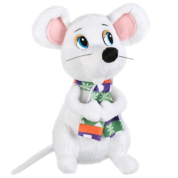 Игрушка мягкая Мышь в шарфе, 18см, без чипа в пак. Мульти-пульти в кор.24шт