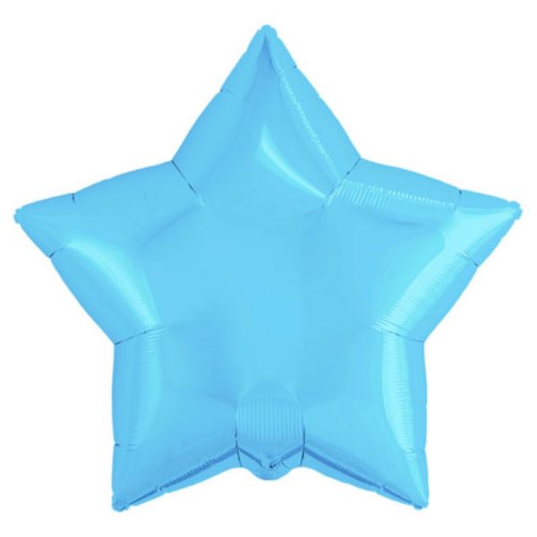 Шар Agura Звезда Холодный голубой однотон (21д, 50см, 1 шт) ШВ-8608