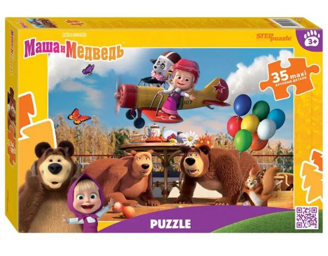 Пазл Макси 35 Маша и Медведь 91282 Степ /9/