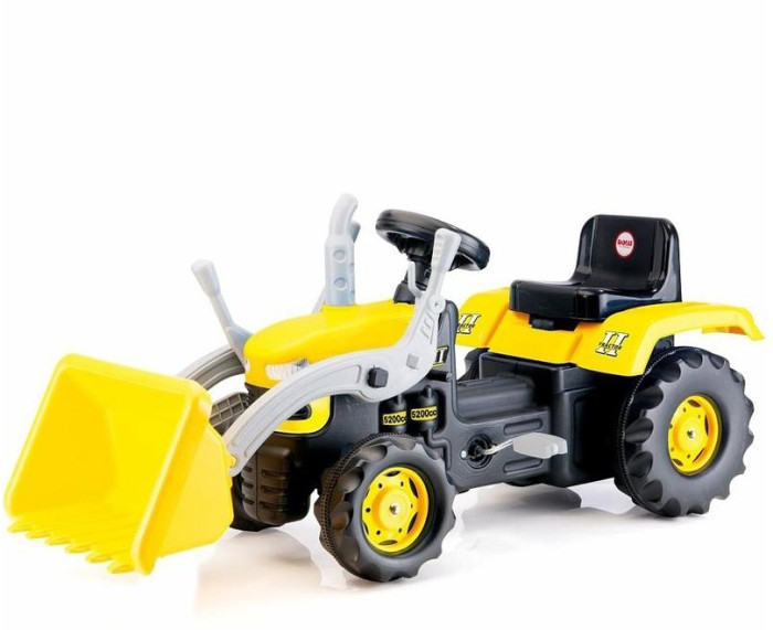 Игрушка Трактор педальный DOLU, с ковшом, клаксон, желт. (Вид 1)