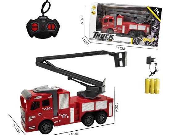 Машинка на р/у (24 см) Пожарная машина (бат.3.6V в компл., 2*АА не в компл.) (арт. 2000375) (Вид 1)