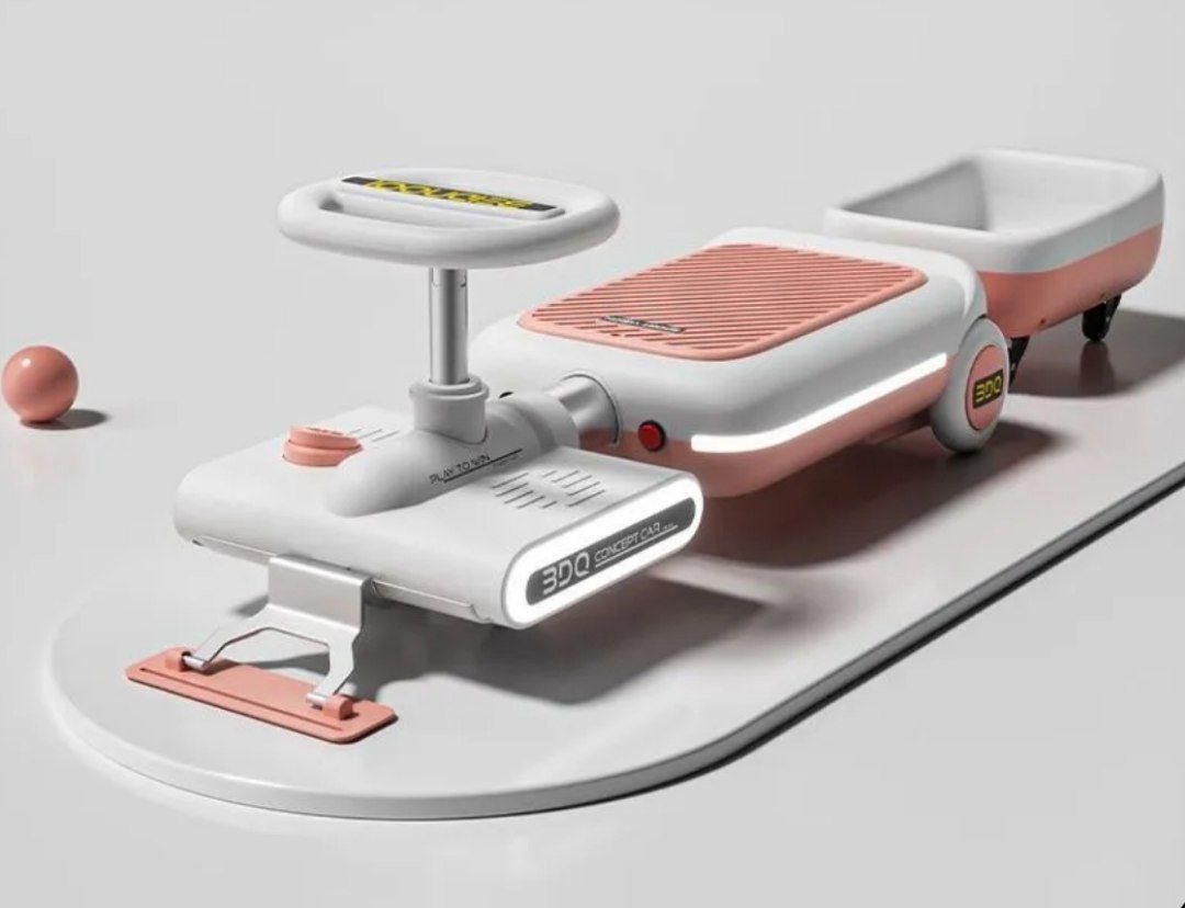 Электрокаталка с прицепом персиковая арт.BDQ-S08