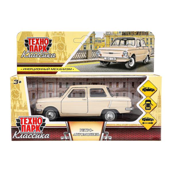 Машина металл ретро-модель 12 см, инерция, бежевый Технопарк ZAZ968A-12-BG (72)