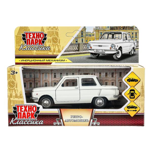Машина металл ретро-модель 12 см, инерция, белый, Технопарк ZAZ968A-12-WH (72)