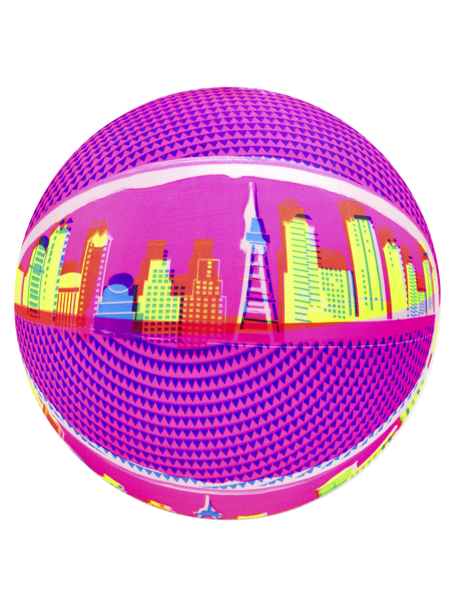 Мяч Город 4 цвета микс (22см) (арт.TY43) (Вид 1)