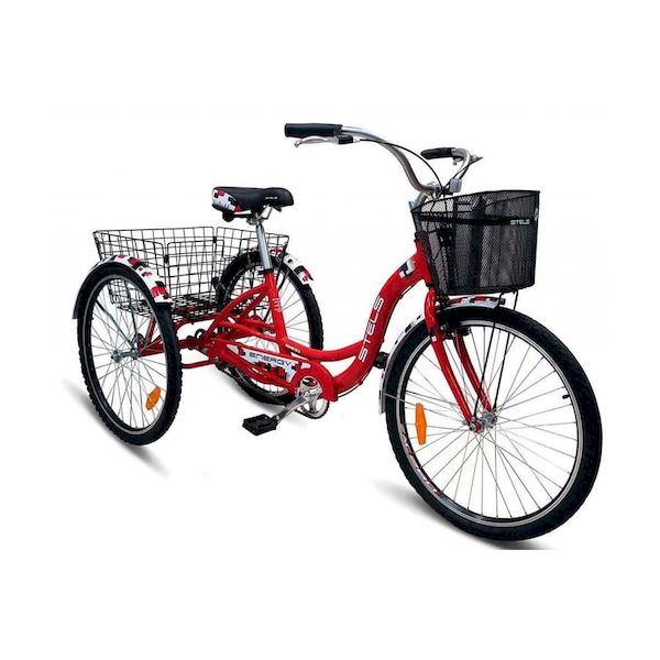 Велосипед Stels Energy I 26 V020 Красный/Белый (с корзиной) (LU085324) (16)