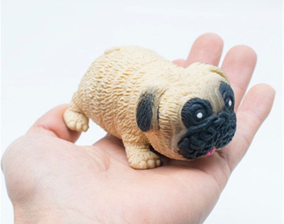 Антистресс мопс с песком розовый 190-12