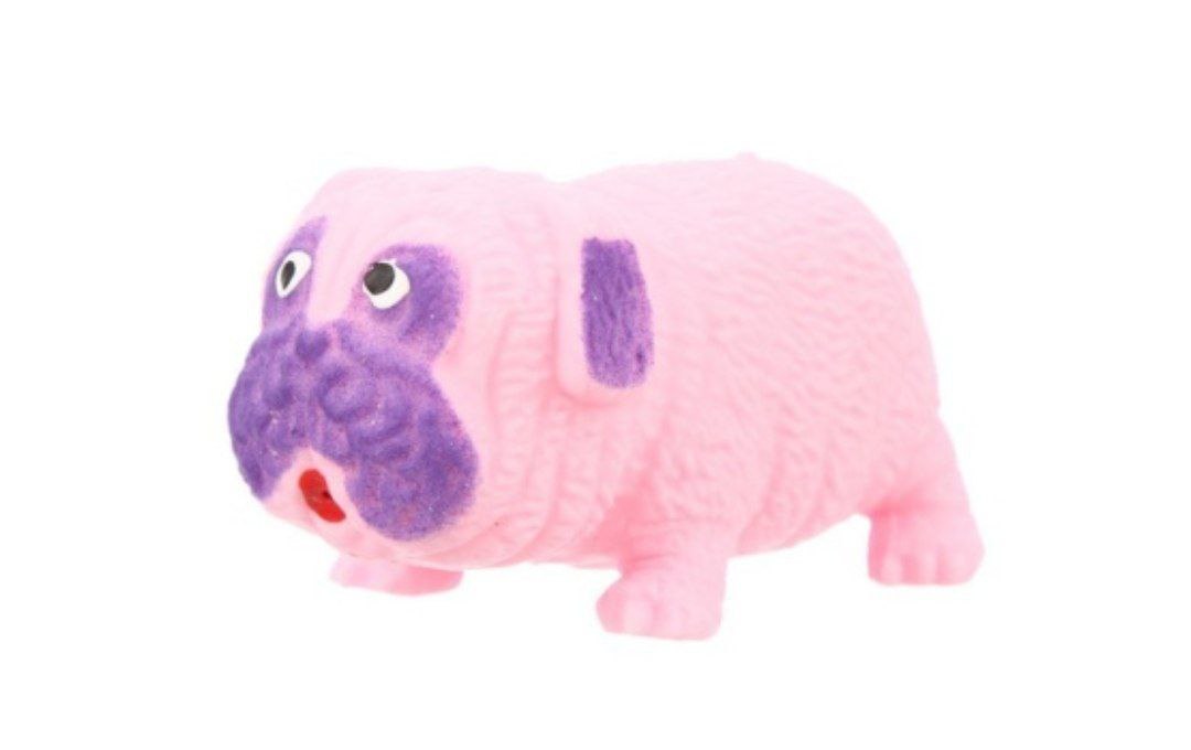 Антистресс мопс с песком розовый 190-12