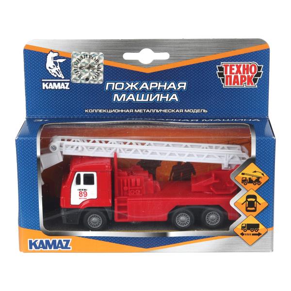 Машина металл KAMAZ ПОЖАРНАЯ МАШИНА, 12 см, двери, подв.дет., инерц., кор. Технопарк SB-16-22WB (48) (Вид 3)