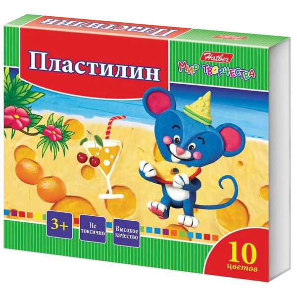 Пластилин 10 цв. Ушастики 10880 Hatber