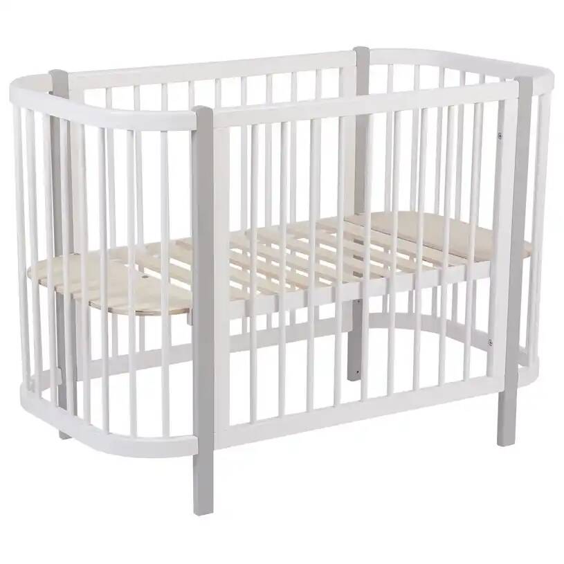Кроватка детская Polini kids Simple 350, белый-серый