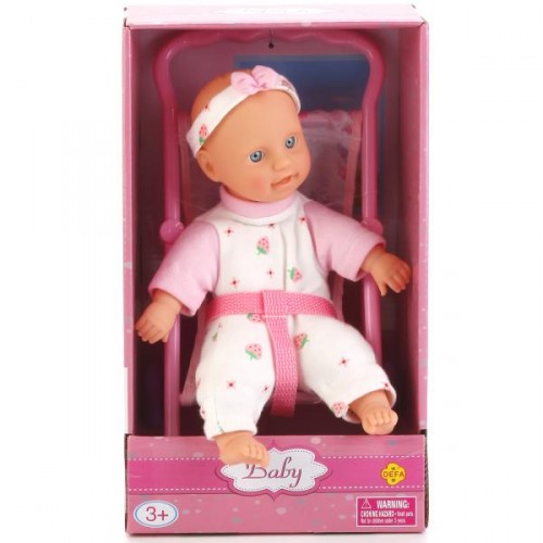 Кукла-младенец DEFA Lucy Пупс в коляске (23 см., в ассорт.) (10702070/220218/0022043/1, КИТАЙ) (Вид 2)