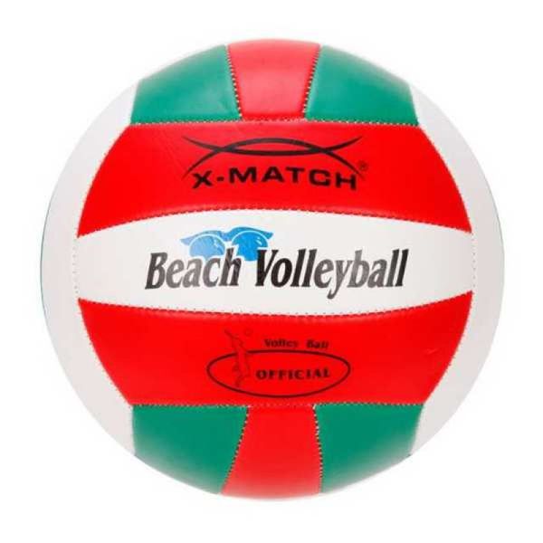 Мяч волейбольный X-Match зелен-красн-бел, 2 слоя ПВХ (Вид 1)