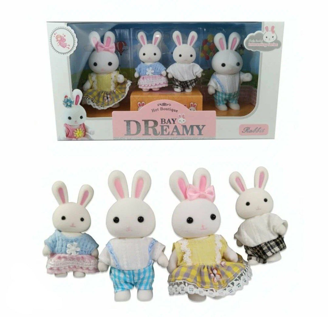 Набор зайчиков в коробке из 4-х арт.6699A