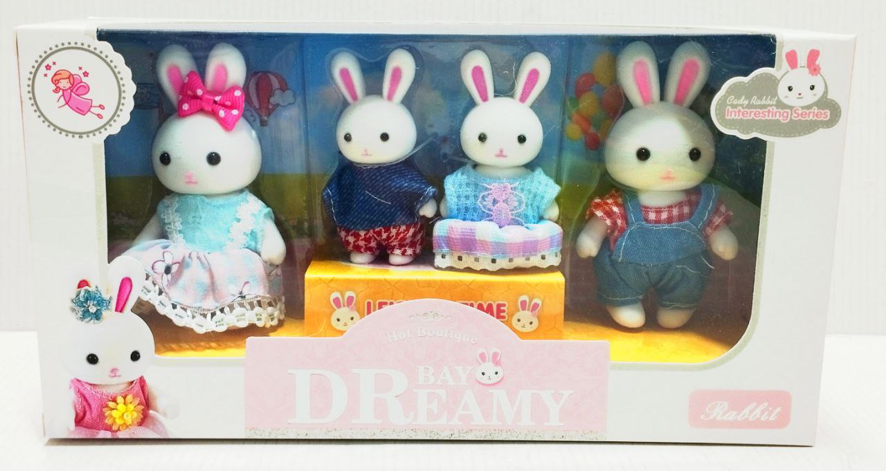 Набор зайчиков в коробке из 4-х арт.6699A