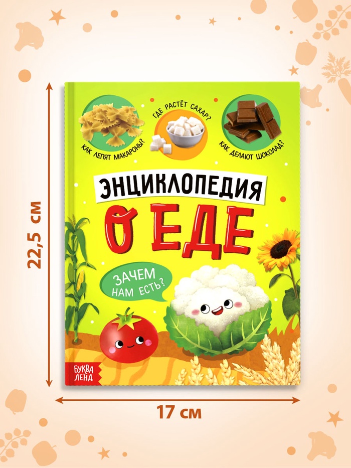 Книга в твёрдом переплёте Энциклопедия о еде 64 стр. 10122391
