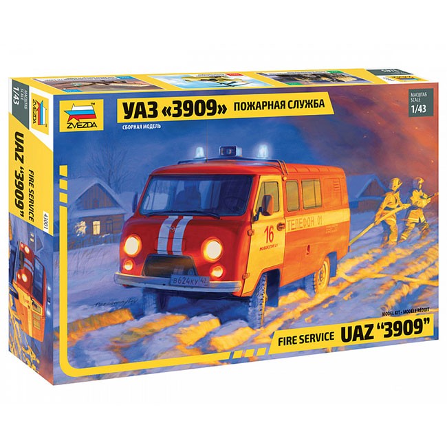 Сб.модель 43001 УАЗ 3909 Пожарная служба (Вид 1)