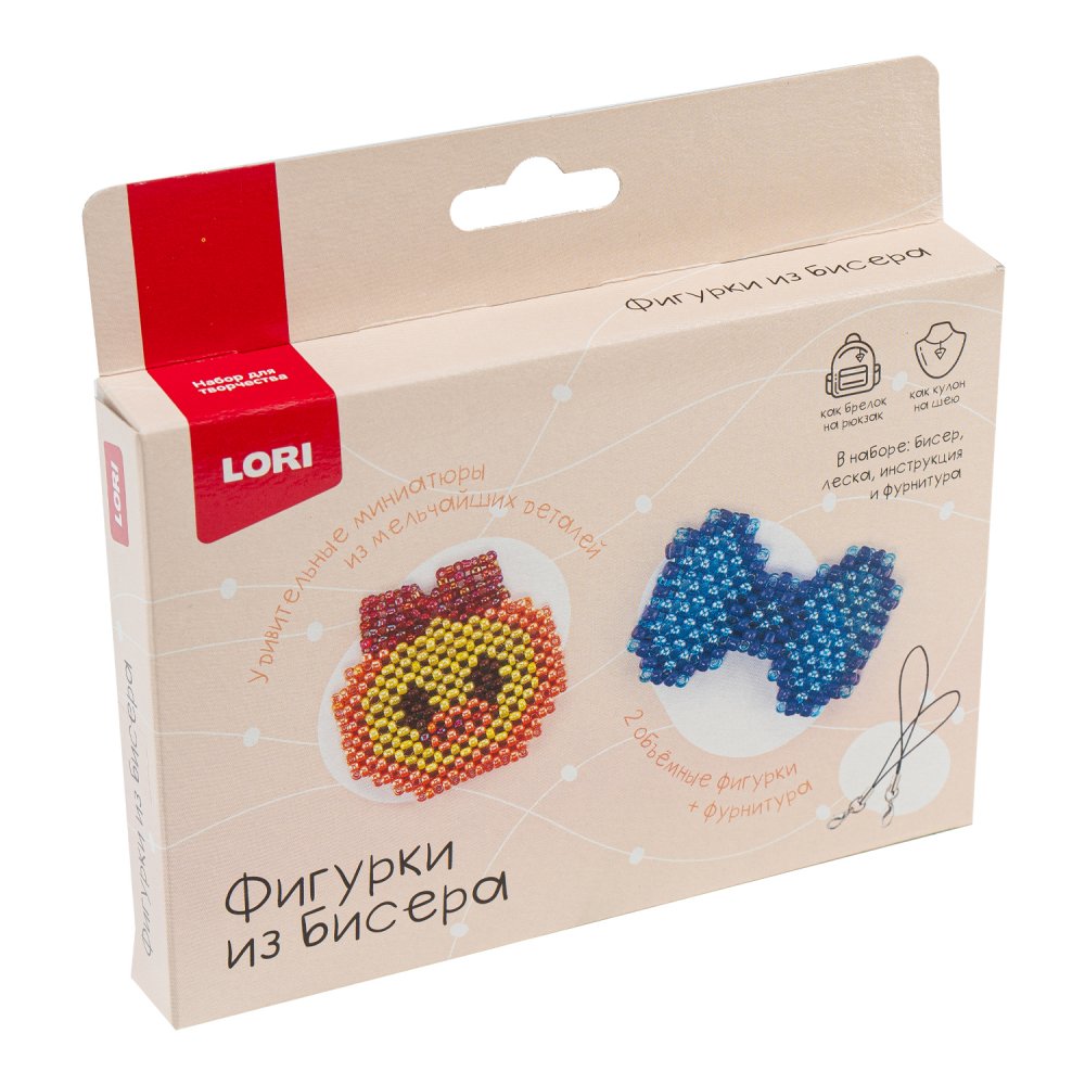 Бис-111 Фигурки из бисера. Брелоки Помада, губы (Вид 2)