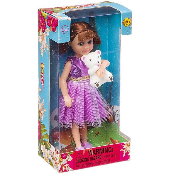 Кукла 8280 Малышка с мишкой Defa Lucy