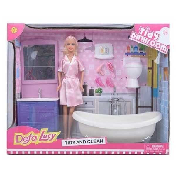 Кукла 8436 Ванная комната с аксесс. Defa Lucy