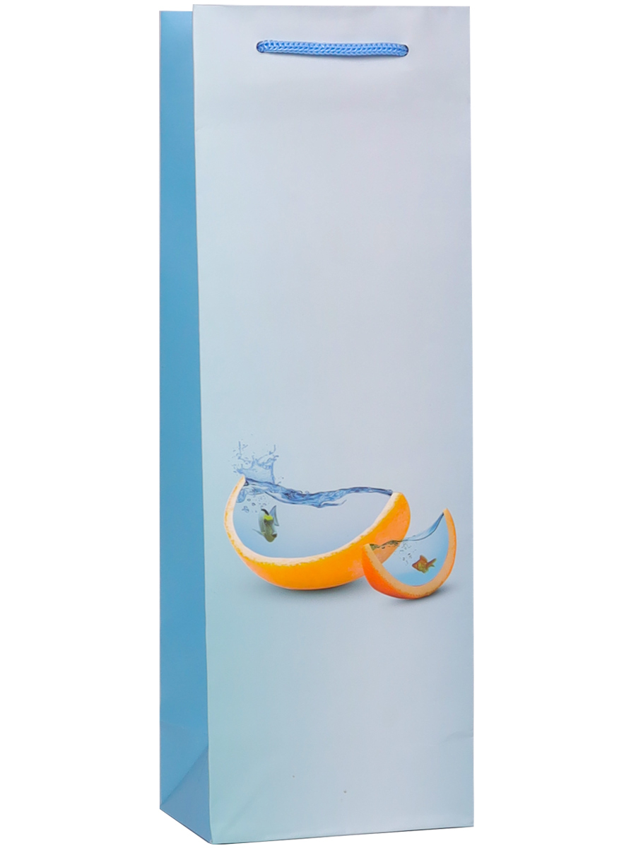 Пакет подарочный с матовой ламинацией 12x36x8,5 см (Bottle)  Фантастический апельсин, 157 г ППК-7510