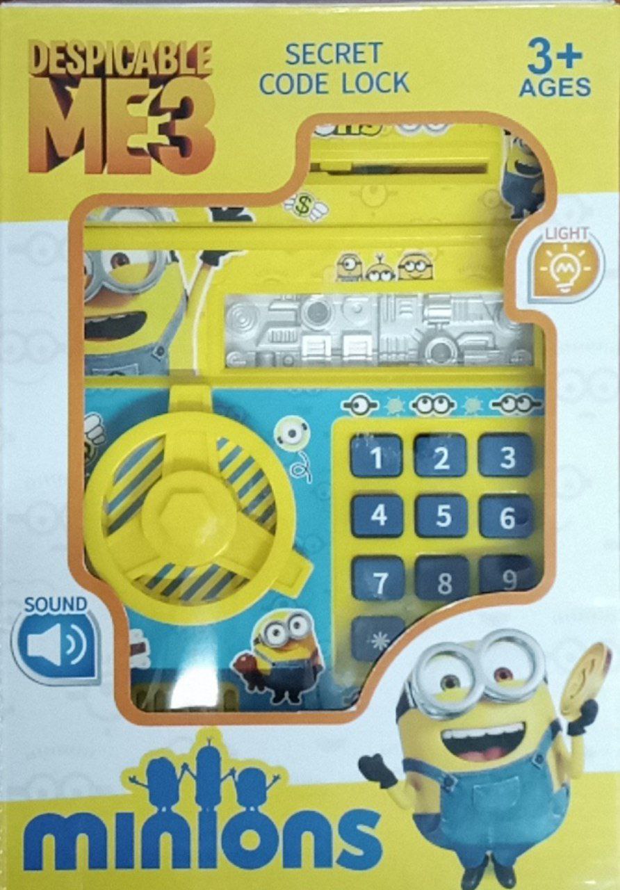 Сейф Minions музыкальный на батарейках.20*14*14 см.1/48.Арт.881506-ME (Вид 1)