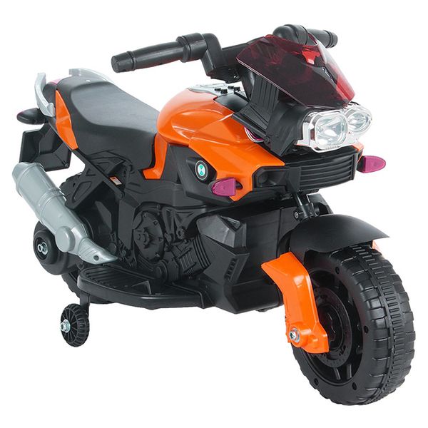 Электромобиль JC918O Мотоцикл оранжевый,аккум,