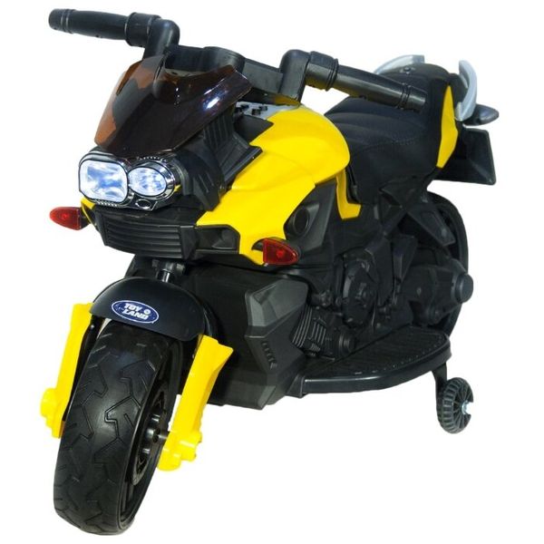 Электромобиль JC918Y Мотоцикл желтый,аккум, (Вид 1)