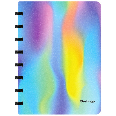 Бизнес-тетрадь А5+,80л.,Berlingo Gradient, глиттер-эффект, клетка, 80г/м2, RNt_A5704