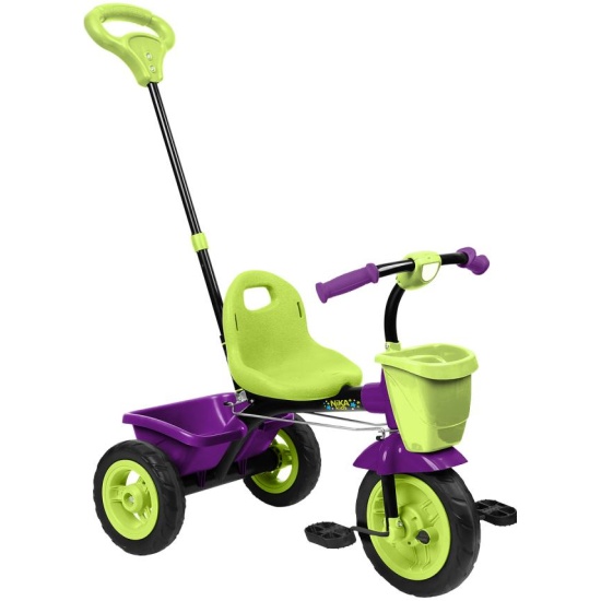 Велосипед трехколесный Ника ВДН2/6 фиолетовый с лимонным (Вид 1)