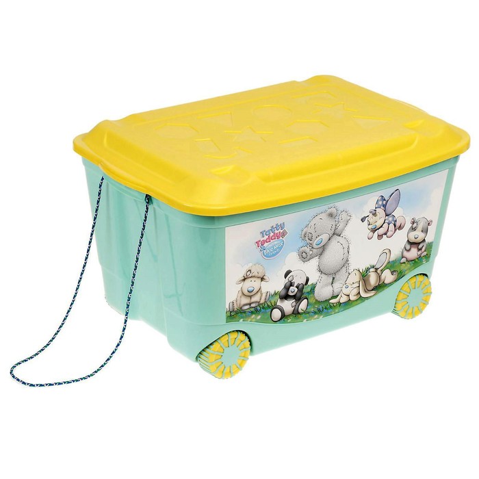 Ящик для игрушек на колесах с аппликацией Me to you 580х390х335 мм (зеленый) 2409686