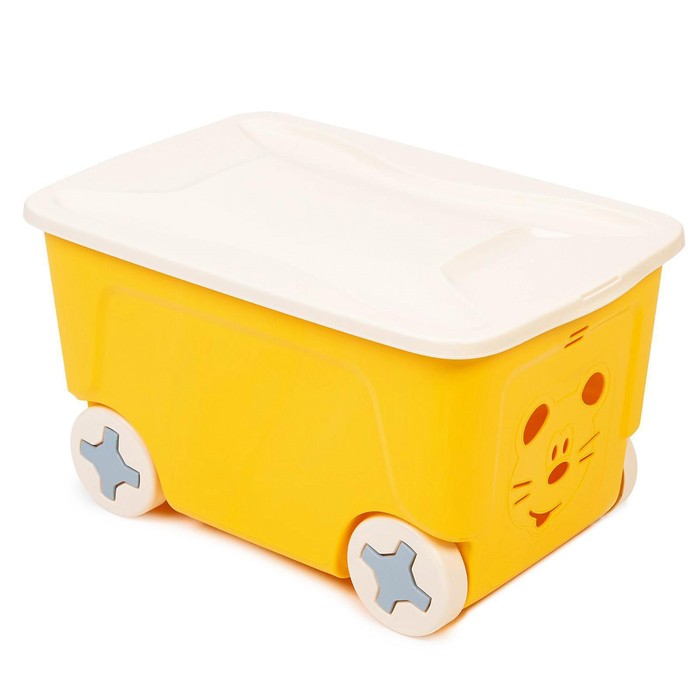 Детский ящик для игрушек COOL на колесах 50 литров ,   цвет желтый 4980317