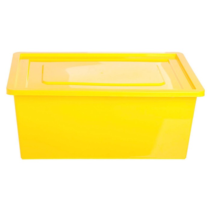 Ящик для игрушек, с крышкой, «Веселый зоопарк», объём 30 л, цвет жёлтый 5122422 (Фото 5)