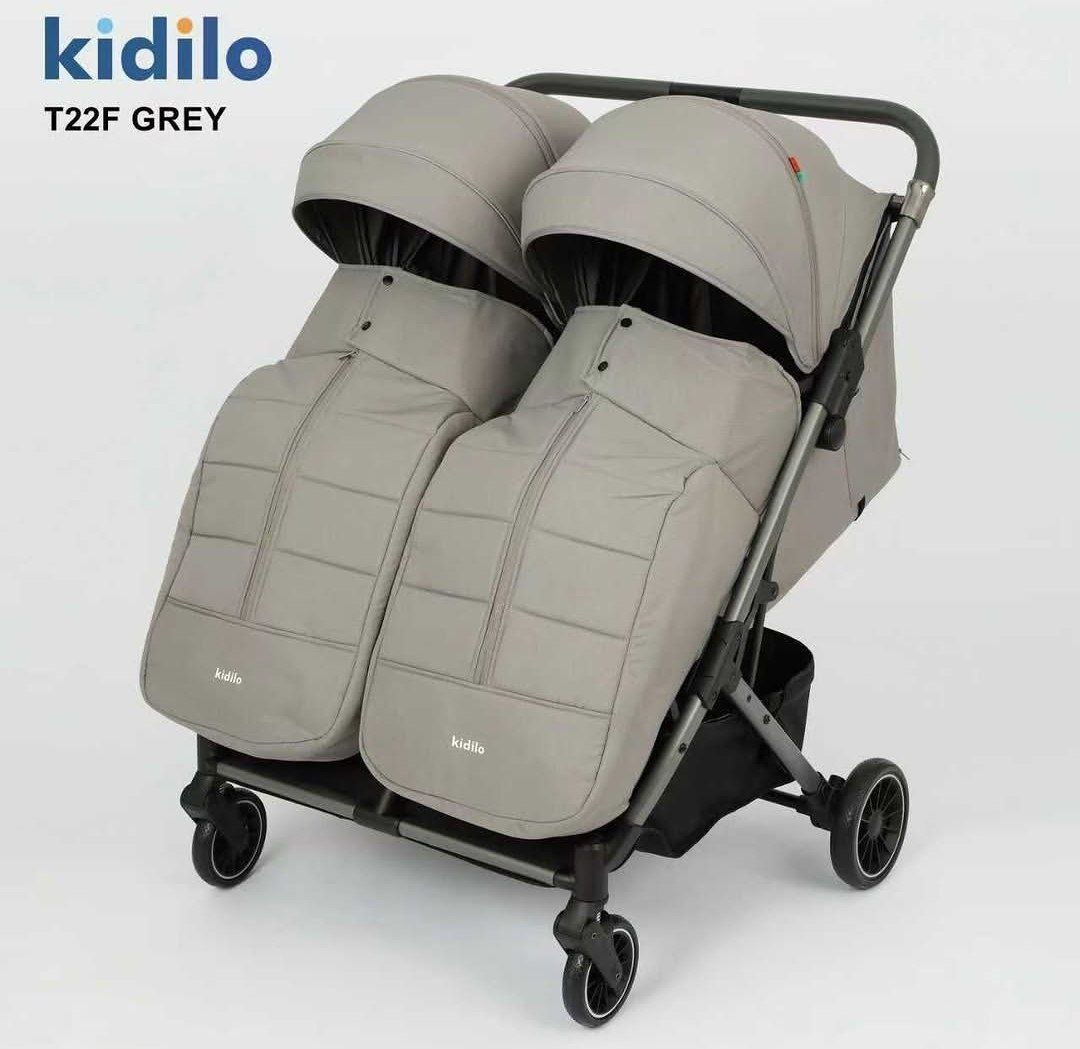 Детская коляска,цвет серый  арт.T 22 F Kidilo