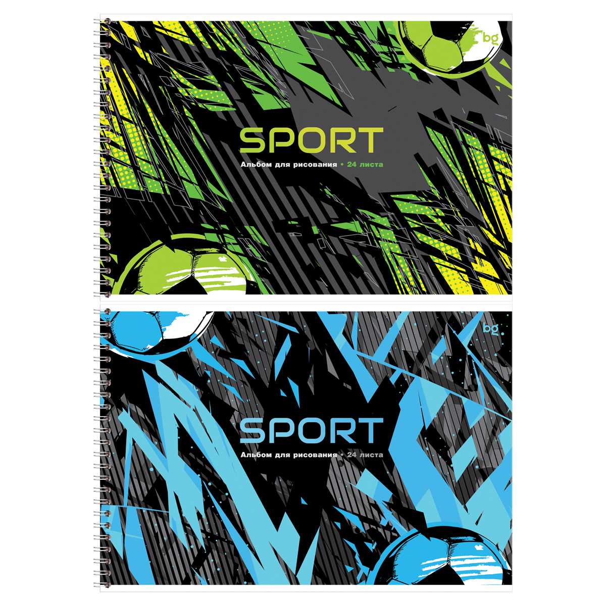 Альбом для рисования 24л., А4, на гребне BG Sport