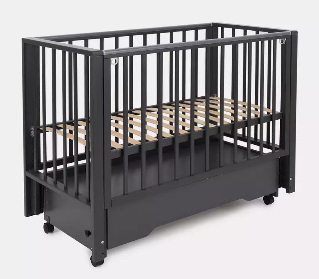 Кровать детская 120*60 RANT BERGEN PLUS (арт.800) универ маят/ящ Moon Grey (Вид 4)