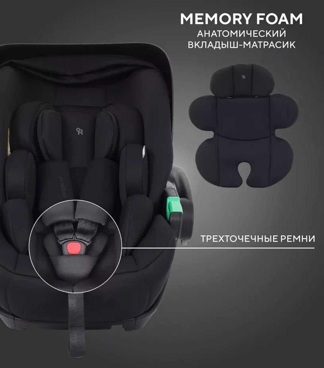 Автокресло RANT KBH602 EVOMAX Black (40-87см) (Вид 2)
