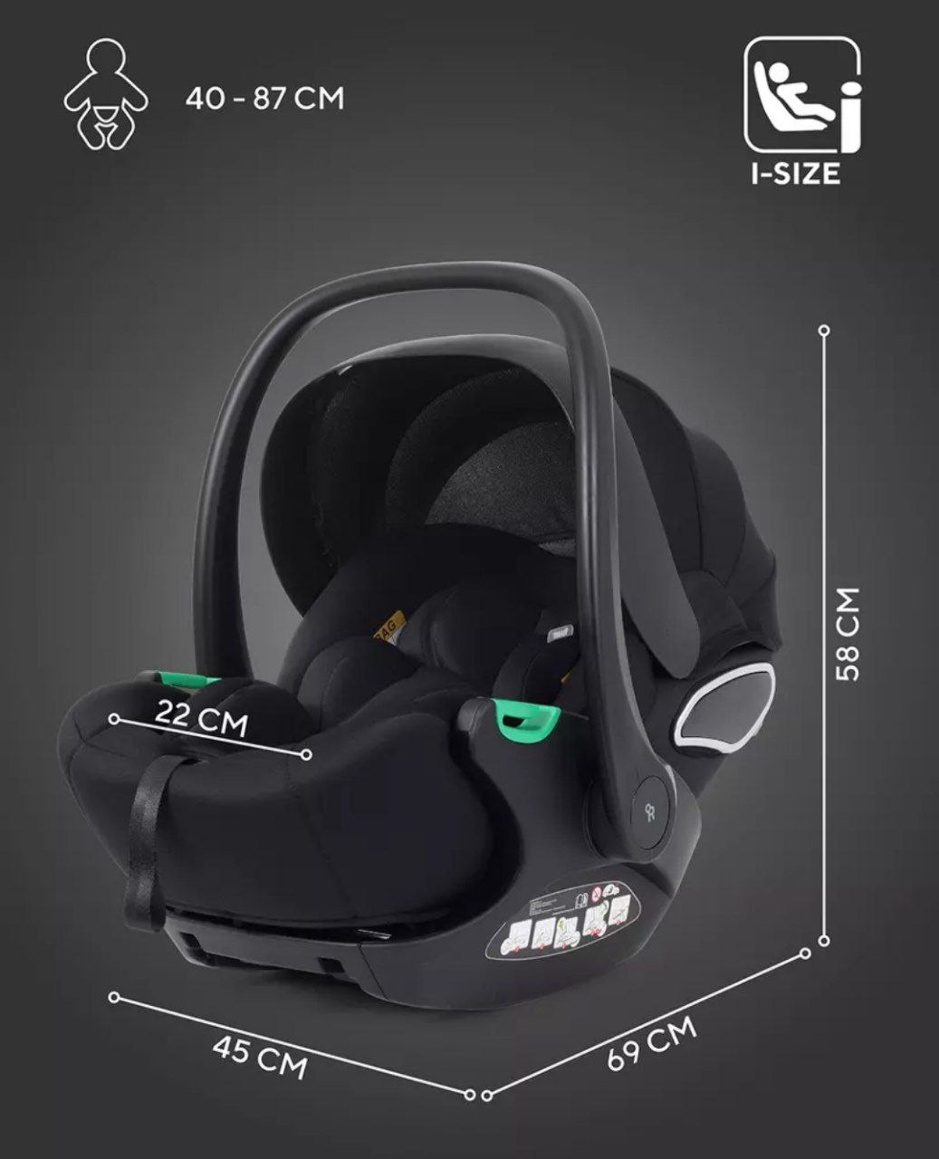 Автокресло RANT KBH602 EVOMAX Black (40-87см) (Вид 5)