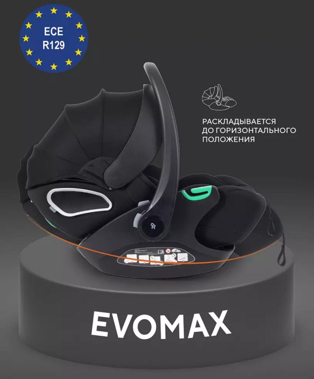 Автокресло RANT KBH602 EVOMAX Black (40-87см)