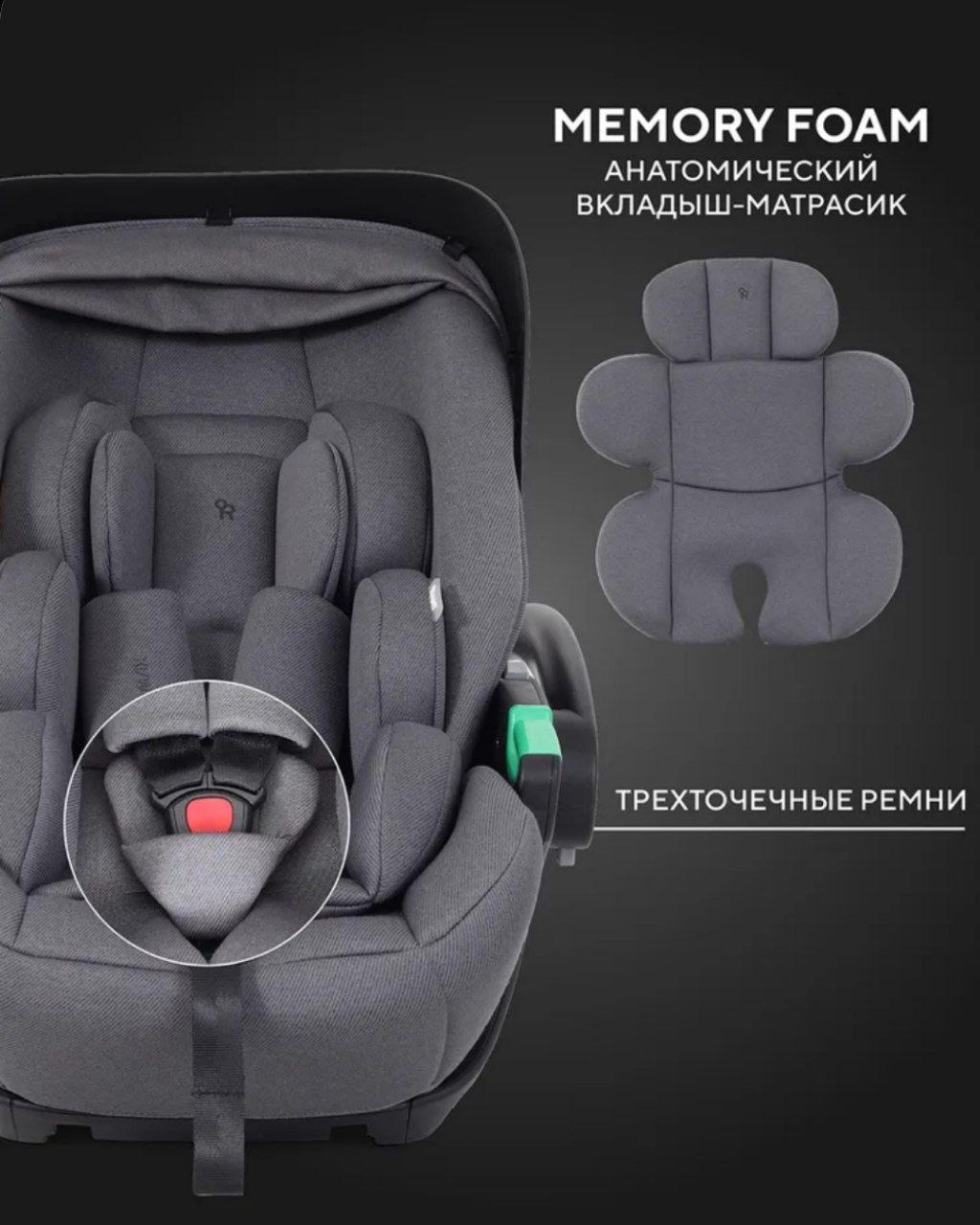 Автокресло RANT KBH602 EVOMAX Grey (40-87см) (Вид 2)