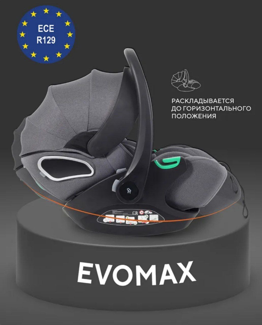 Автокресло RANT KBH602 EVOMAX Grey (40-87см)