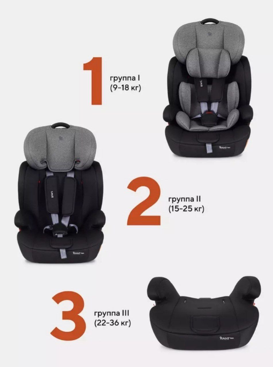 Автокресло RANT basic ZY27F Apex isofix (Grey) группа 1-2-3 (9-36 кг) (Вид 5)